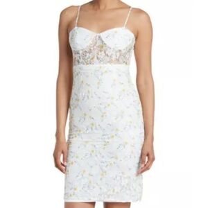 Brand new Nordstrom NSR white and yellow floral lace dress
